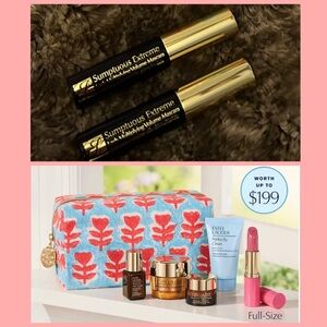 Estée Lauder 6 piece set, brand new, sealed in bag 
 + 2 mini mascara